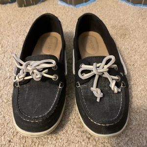 Navy Sperry boat shoes